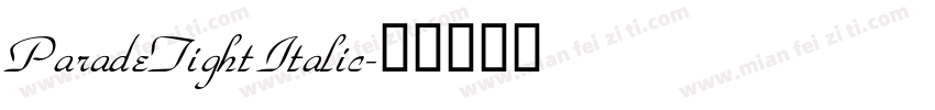 ParadeTight Italic字体转换